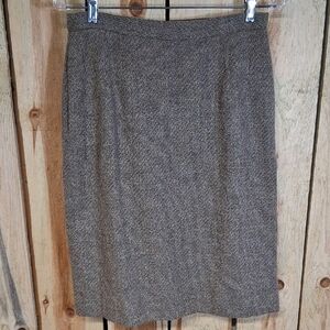 Vintage Liz Claiborne Tweed Wool Blend Pencil Skirt Size 10 Office Business